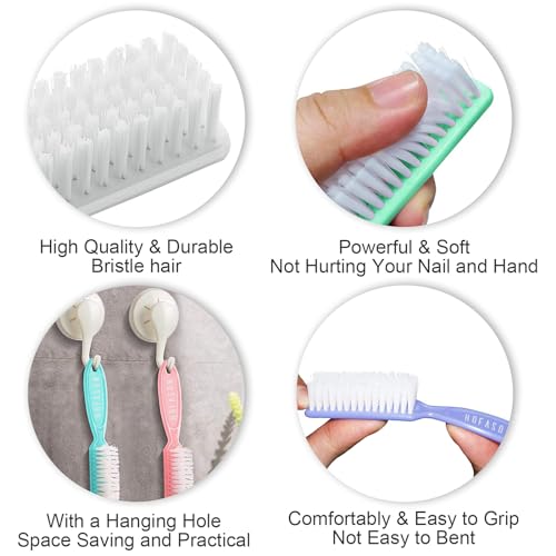 20Pcs Nail Brush Set - Ergonomic Handle Grip Cleaning Tools