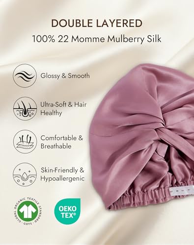 Mulberry Silk Bonnet for Sleeping | 22 Momme Hair Wrap