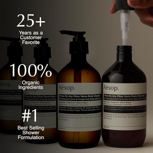 Aesop A Rose By Any Other Name Body Cleanser | Gentle Botanical Cleanser with Rose Petal Oil & Plant Extracts | 500 mL / 16.9 oz