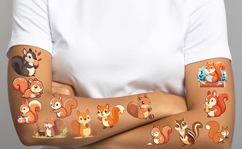 216 Squirrel Temporary Tattoos - Party Favors