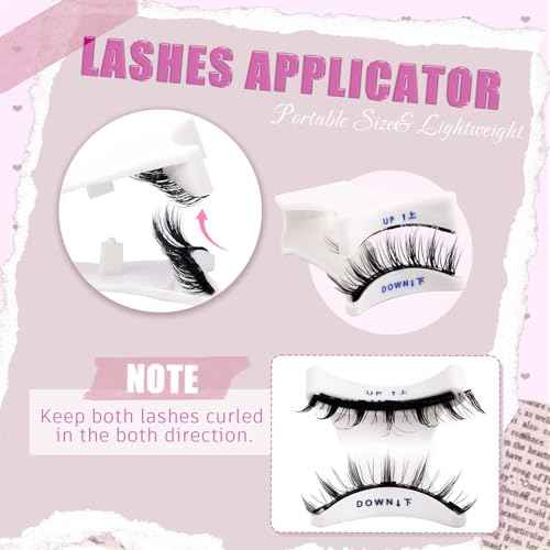 FADLASH Magnetic Eyelashes Natural Look Magnetic Lashes with Applicator Reusable Wispy Magnetic Eyelashes No Glue Needed False Eyelash 2 Pair