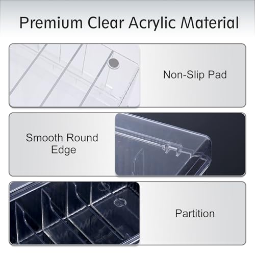 Acrylic Lash Extension Organizer with 6 Compartments
