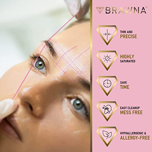 BRAWNA 30M Pink Eyebrow Mapping String for Microblading