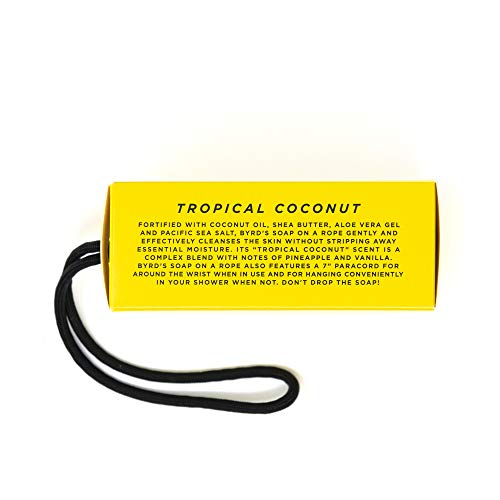 BYRD Hydrating Soap on a Rope ? Daily Cleansing Face and Body Bar, with Shea Butter, Aloe Vera Gel and Sea Salt, 9 Oz