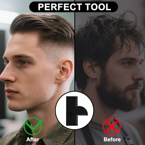 Barber Hairline Shaping Tool with Measurement Scale - Reusable