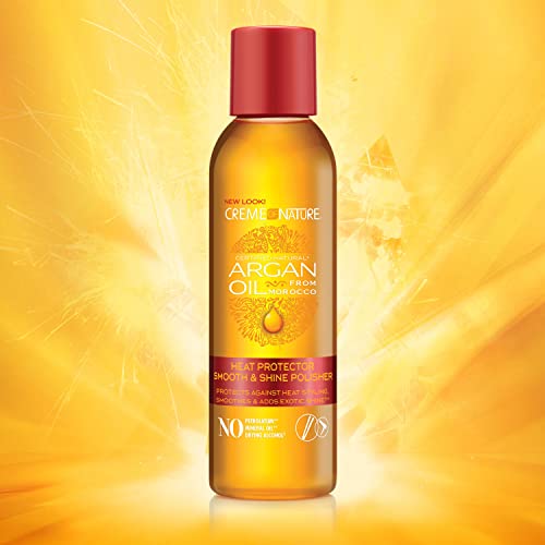 Creme of Nature Heat Protector Spray - 450°F Protection & Argan Oil Shine, 4 fl oz