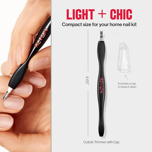 Revlon Cuticle Trimmer with Cap, Precision V-Tip & Comfort Grip