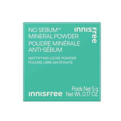 innisfree No Sebum Matte Mineral Powder, Korean Loose Setting Powder for Blurring, Shine Control, Fragrance-Free, Translucent