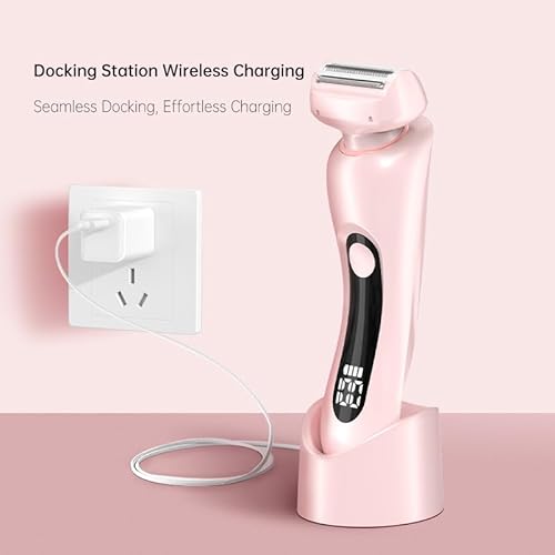 Women's Electric Shaver & Body Hair Trimmer - Waterproof Bikini/Intimate Shaver for Face, Armpits, Arms, Nose - Cordless Wet/Dry Use