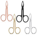 4Pcs Tweezers Scissor Handle, Straight Tip Scissor Shaped Eyebrows Tweezers, Stainless Flat Hair Plucker for Women Man Remover Facial Hair Eyebrows Care (Silver and Black)