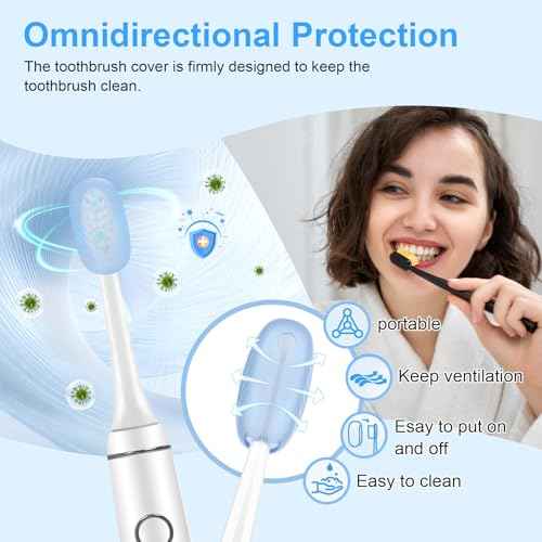 Xixter 12 Pack Silicone Toothbrush Covers for Travel, Tooth Brush Cover Cap for Electric & Manual Toothbrushes Head Covers, Toothbrushes Protector for Kids, Reusable Toothbrush Caps