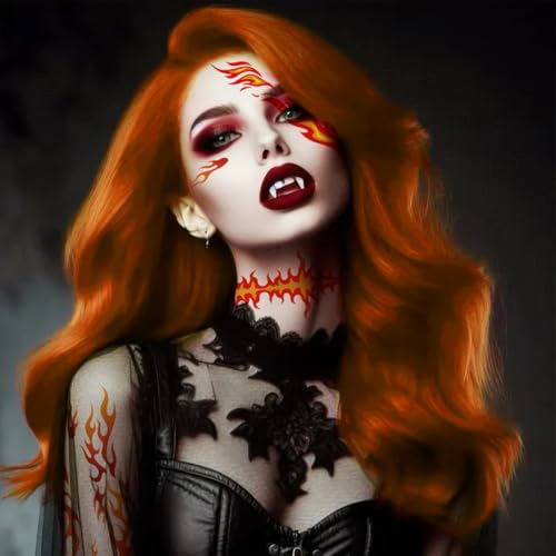 6 Sheets Flame Temporary Tattoo Stickers Waterproof