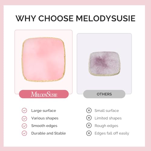 MelodySusie Pink Square Resin Nail Art Palette - Color Mixing Board Without Spatula