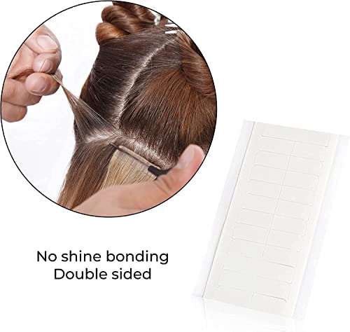 Beautify No Shine Hair Extension Tape Tabs - Double Sided Replacement Tape for Hair Extensions, 120 Tabs per Pack - Shine-Free Hold