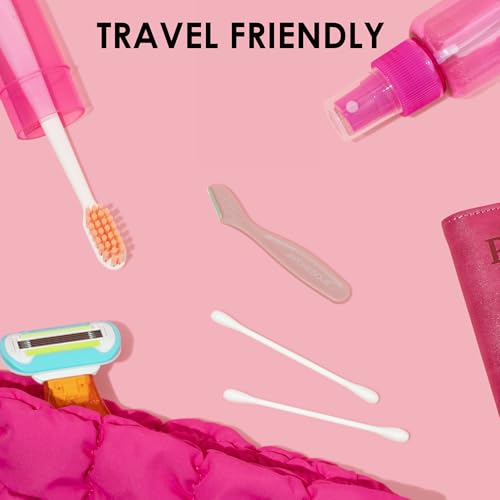 JAPONESQUE Mini Touch Up Razors - Travel Facial Hair Remover Kit for Women, 3 Pieces