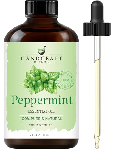 Peppermint Essential Oil 4 Fl Oz - 100% Pure & Natural for Aromatherapy