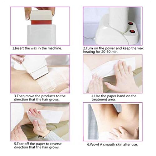 Nynelly Portable Single Depilatory Roll on Wax Warmer with Heater Base for Women Men Hair leg,Armpit,Bikini