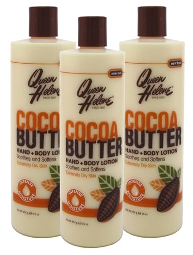 QUEEN HELENE Cocoa Butter Hand & Body Lotion 16 oz (Pack of 3)