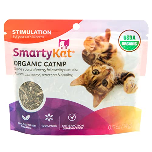 SmartyKat Organic Catnip for Cats & Kittens, Resealable Pouch - 0.5 Ounce