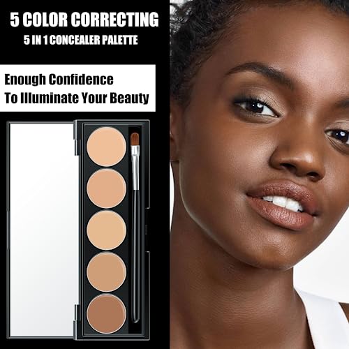 5-in-1 Concealer Palette Kit - Waterproof Contour Cream