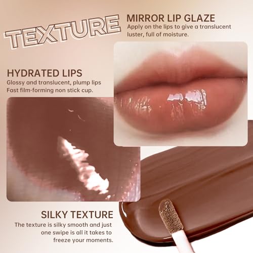 HOSAILY Lip Gloss & Liner Combo Set – Brown