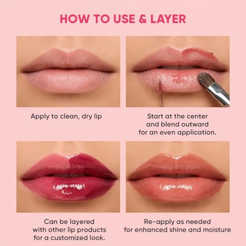 RUBY VIBE CO Glass Theory Lip Gloss - Coral Orange, 2g