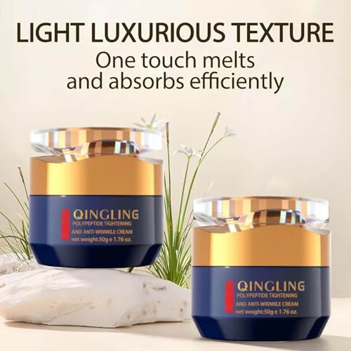 Qingling Face Cream, Qingling Wrinkle Removal Cream, Quinglin Polypeptide Tightening and Anti-Wrinkle Moisturizer, Face & Neck & Eye Lotion 3-In-1 (2)