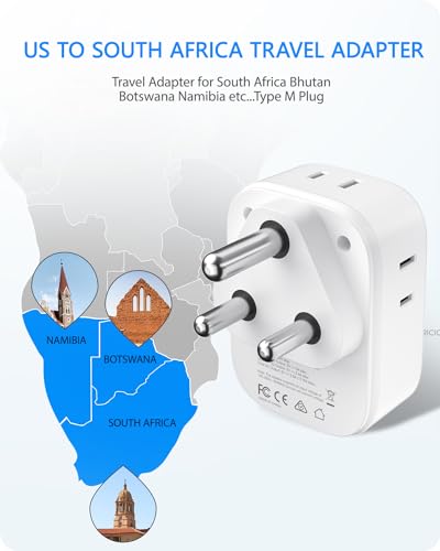 European Travel Plug Adapter, LENCENT International Type-C Foldable Power Plug with 4 Outlets, USB C Charger Adaptor, US to Most of Europe EU Iceland Spain Italy France Germany, Cruise Ship Approved