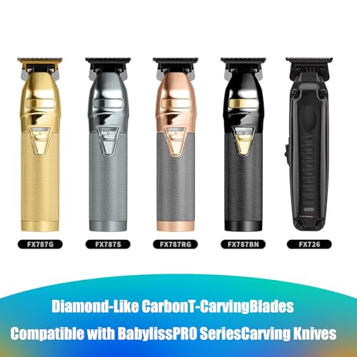 FX707Z DLC 2.0 Replacement Blades Compatible with BaByliss PRO Barberology Trimmer Blade,Zero-Gapped Replacement Trimmer Blade Compatible with BaBylissPRO FX787 & FX726 Trimmer