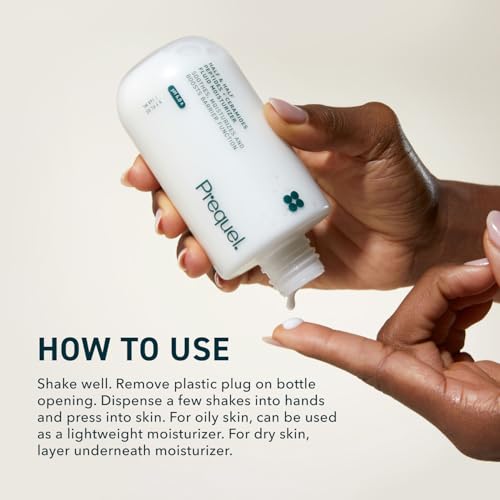 Prequel Skin Half and Half Fluid Moisturizer Face Cream. Lightweight Ceramide Peptide Lotion for All Skin Types, including Dry and Sensitive. Hydrating Facial Cream for Women and Men (Pack of 2)