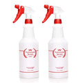 Uineko 32 Oz Plastic Spray Bottles 2 Pack - Heavy Duty, Red, Leak-Proof Trigger