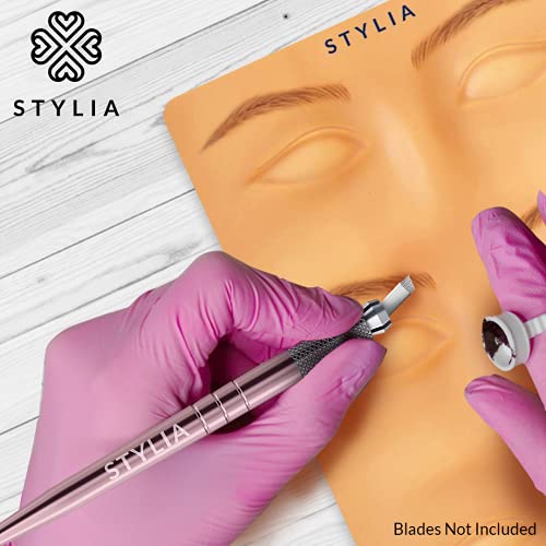 Microblading Supplies 5 Piece Practice Skin For Eyebrows: Permanent Makeup Silicone Skin To Practice Brow Micro-Blading And Needling, Fake Skin Sheets For Professionals And Beginners