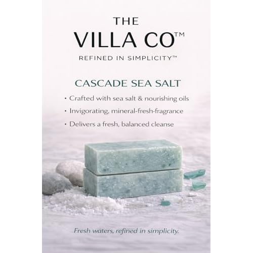 Cascade Sea Salt | 4.5oz Exfoliating Body Bar for Men | Artisan Made in USA | Natural Ingredients | Sea Salt | Refined in Simplicity