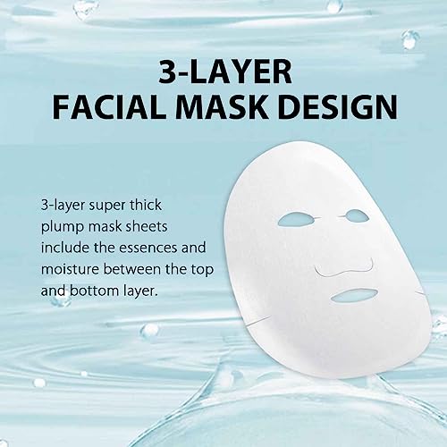 Lululun 14pc Facial Mask Sheet for Daily Use, Japanese Organic & Natural Anti-aging Face Skincare, Moisturizing & Hydrating Face Sheet Mask for Dry & Damaged Skin & Daily Use, PRECIOUS Series Set