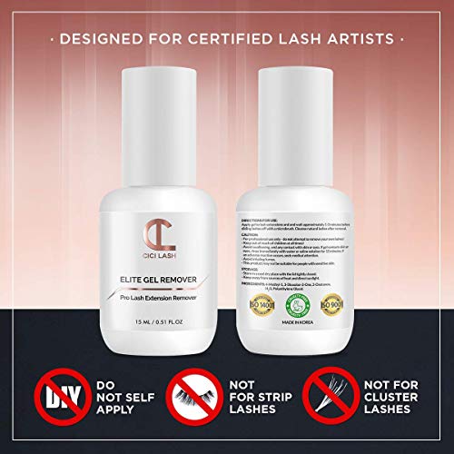 Elite Power Eyelash Extension Glue & Remover Gel | 8 Week Retention, 1-2 Second Drying Time | Deep Black Color | Latex Free | Super Fast Professional Removal | Easy to Control | Professional Lash Supp