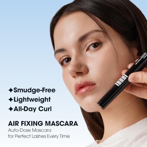 AirFixing Mascara ? Smudge-Resistant Tubing Formula | 0.5mm Precision Brush | Patented Air-Sealed Container to Reduce Drying | Easy Warm-Water Removal | 8.5g | Made in Korea (Black) (Black)