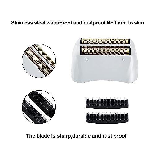 Shaver Replacement Foil and Cutters compatible with andis 17220/17230 shaver ProFoil Lithium replacement, 4 counts (White Gold)