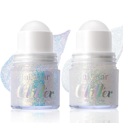 Roll-On Body Glitter Gel - Holographic Mermaid Sequins (2 Pack)