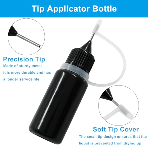 10ml Precision Tip Applicator Bottle, 10 Pack Black