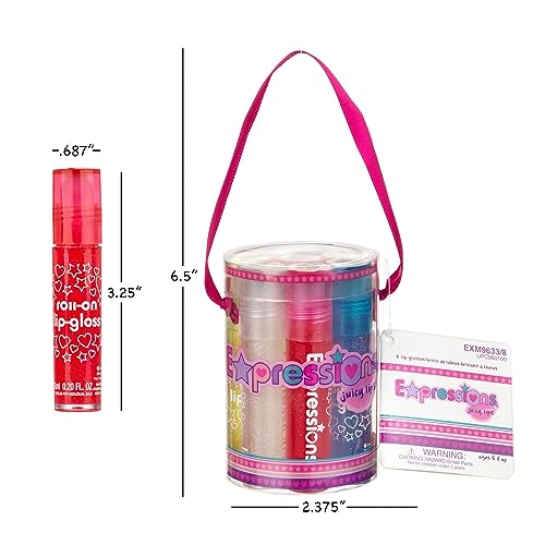 8pc Flavored Roller Ball Lip Gloss Set for Kids