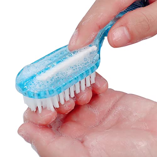 Two-Sided Nail Brush Set - 4 Pcs Ergonomic Fingernail & Foot Scrub Brushes