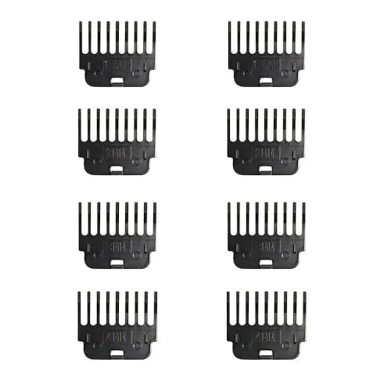 8 Pack Clipper Guards Set Hair Clipper Guide Comb 1.5mm 2mm 3mm 4mm Snap-on Attachment Limit Combs for 28mm Height T Blade Trimmer Vintage T9 Cordless Shaver Edger Detailer Outliner