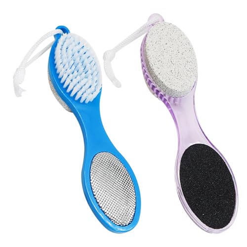4-in-1 Foot Scrubber Brush Set - Pumice Stone & Callus Remover