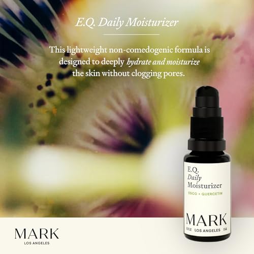 EQ Daily Moisturizer - EGCG + Quercetin - Hydrating Face Cream - For Dry Skin, Redness & Blemishes - With Jojoba & Squalene Oil - Lightweight Plant-Based Formula - 0.5 fl oz