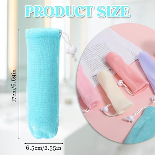 10PCS Mesh Soap Bags with Drawstring for Bar Soap