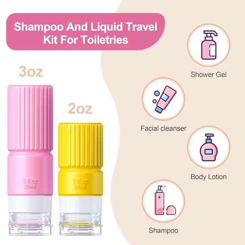 Tocelffe 19-Pack TSA Approved Travel Bottles Set - Leak Proof Containers for Toiletries
