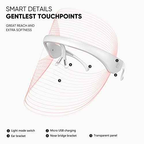 LED Face Mask Light Therapy Facial Photon Beauty Device with USB Cable 3 Colors LED Skin Care Treatment Mask for Facial Rejuvenation, Anti-Aging