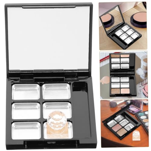 VICASKY Empty Eyeshadow Palette – 2 Refillable Sets with Brush Slots