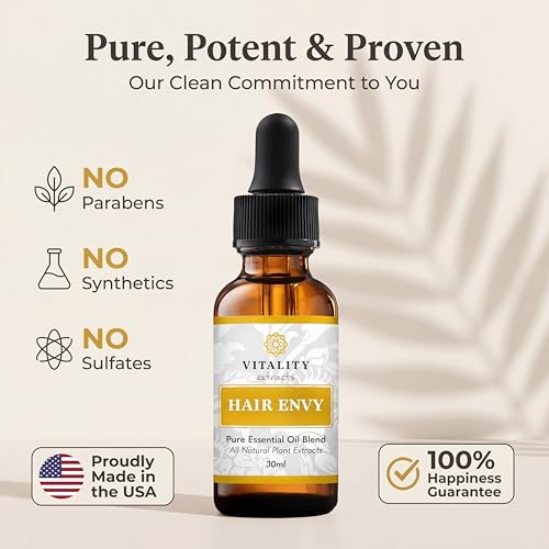 Vitality Hair Envy Natural Hair Growth Serum - 100% Pure Oils
