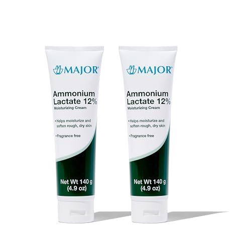 MAJOR Ammonium Lactate 12% Moisturizing Cream - Lactic Acid Cream - Helps Hydrate, Soften, and Exfoliate Rough, Dry Skin - Fragrance-Free - 4.9 Oz. (2 Pack)